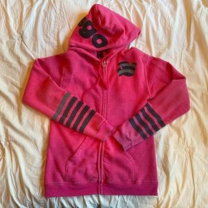 Free city size small pink sweatshirt zip up